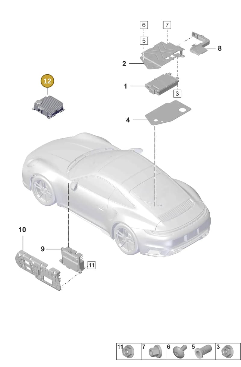 992035446F — Porsche 911 (2020-2022) diagram p57911100, position 12