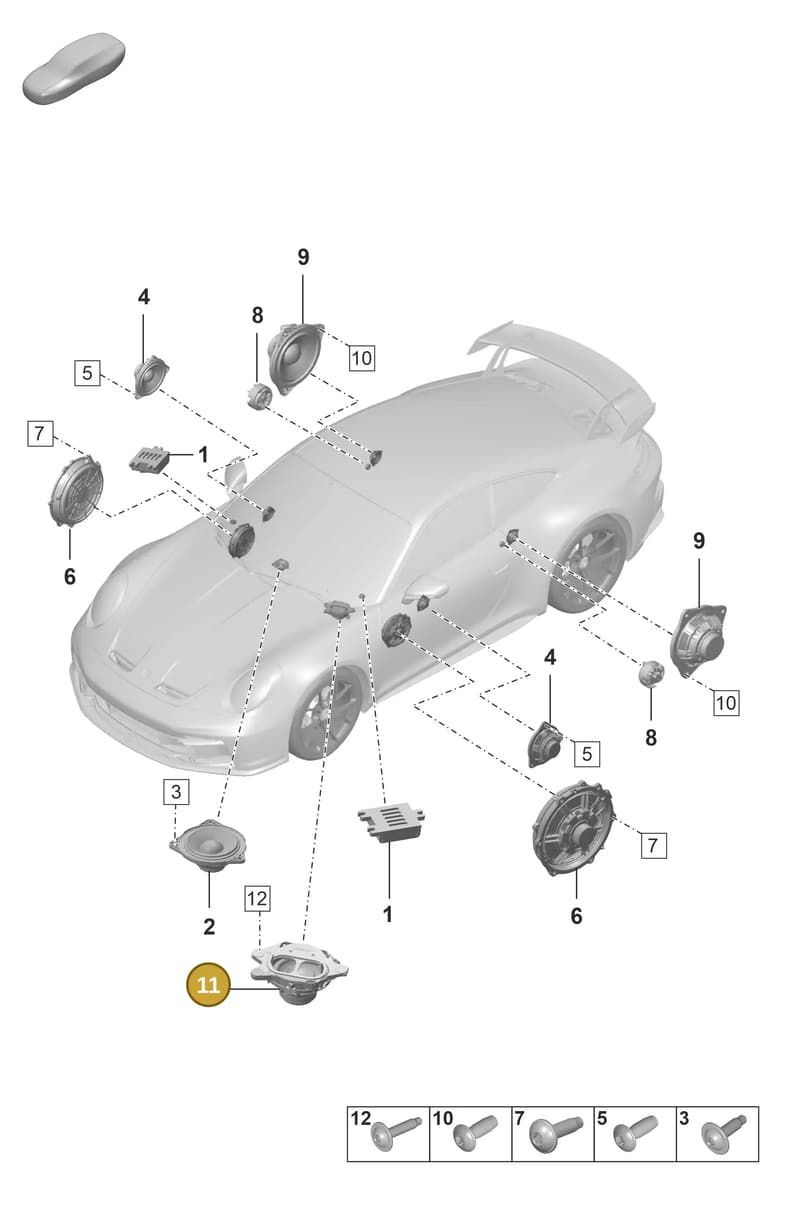 992035481 — Porsche 911 (2021-2022) diagram p59911050, position 11