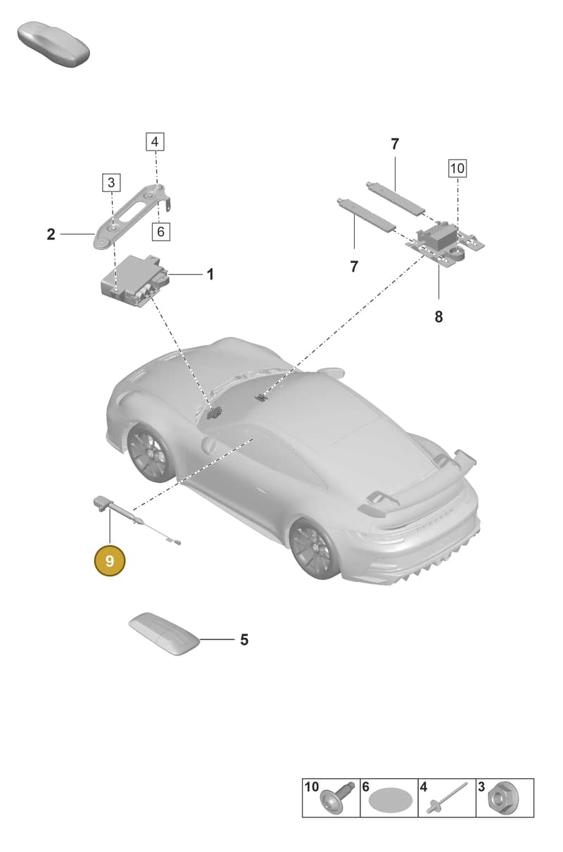 992035504 — Porsche 911 (2021-2022) diagram p59901070, position 9