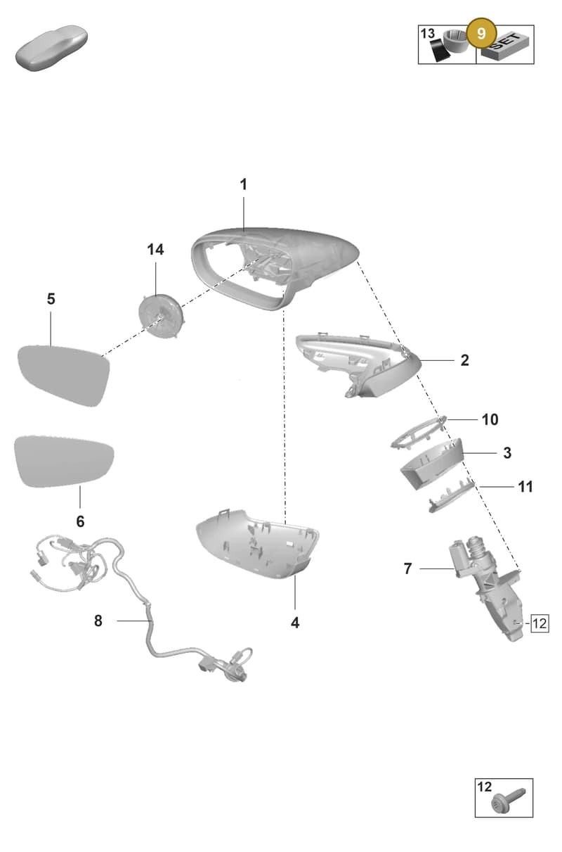 992097022A — Porsche 911 (2021-2022) diagram p59809500, position 9