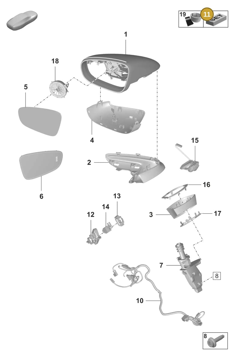 992097022A — Porsche Taycan Sport Turismo (2023-2025) diagram p56809500, position 11