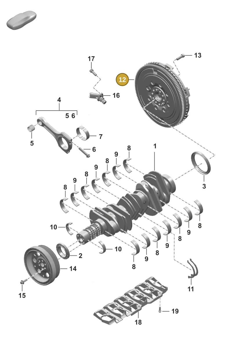 992105264 — Porsche 911 (2018-2024) diagram p53102000, position 12