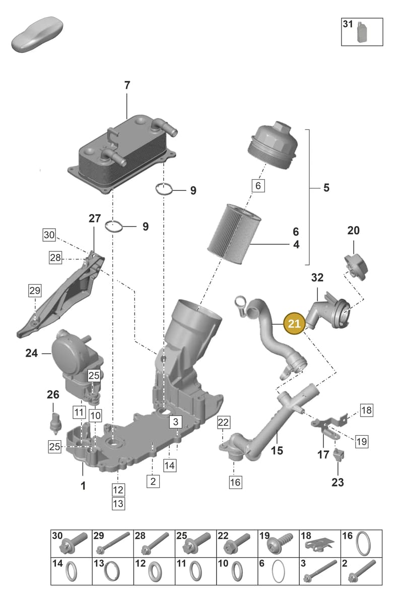 992115310A — Porsche 911 (2018-2024) diagram p53104100, position 21