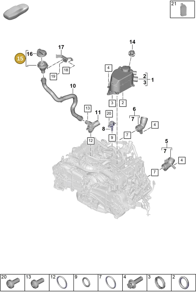 992115653F — Porsche 911 (2024-2025) diagram p63104200, position 15