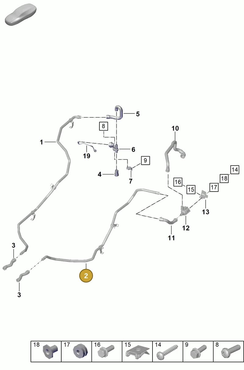 992121070A — Porsche 911 (2020-2022) diagram p57105500, position 2