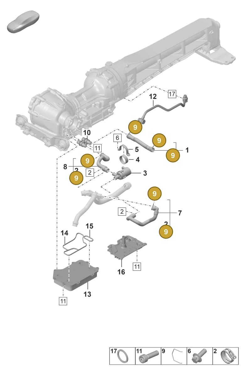 992121098C — Porsche 911 (2020-2022) diagram p53304110, position 9