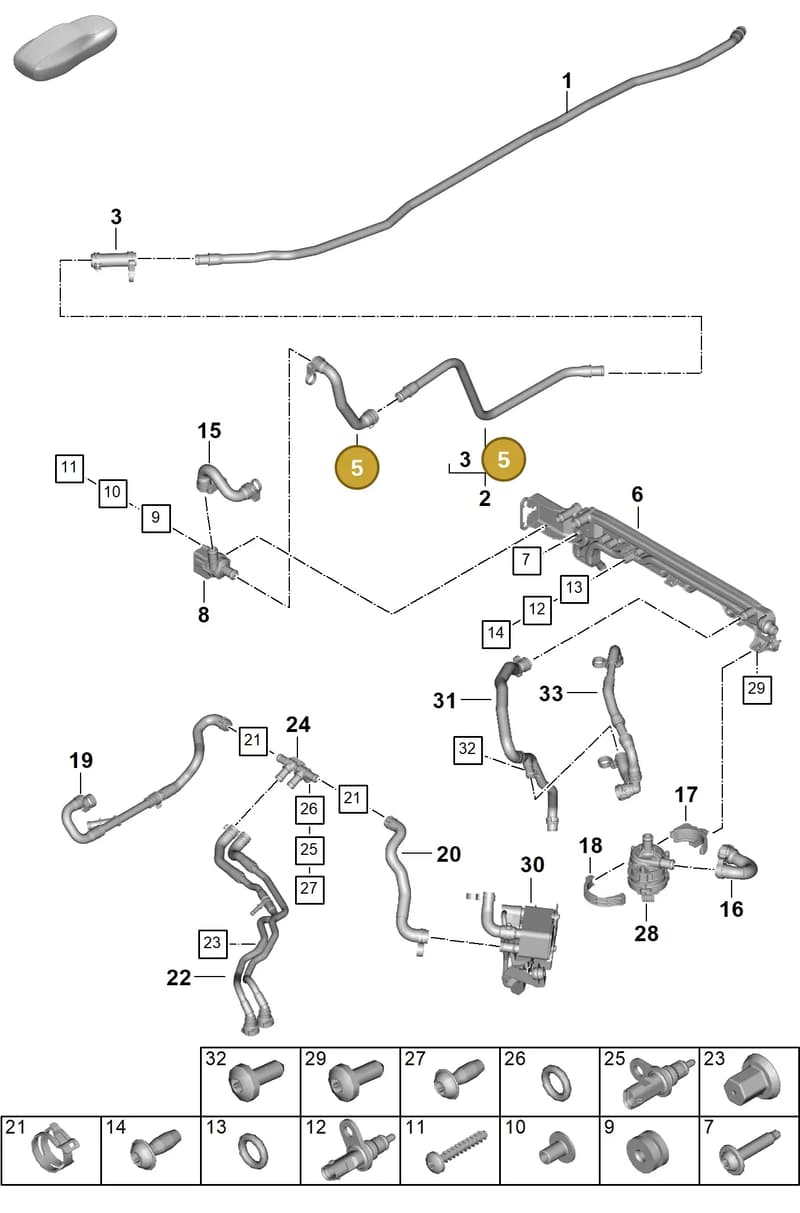 992121108C — Porsche 911 (2024-2025) diagram p63105550, position 5