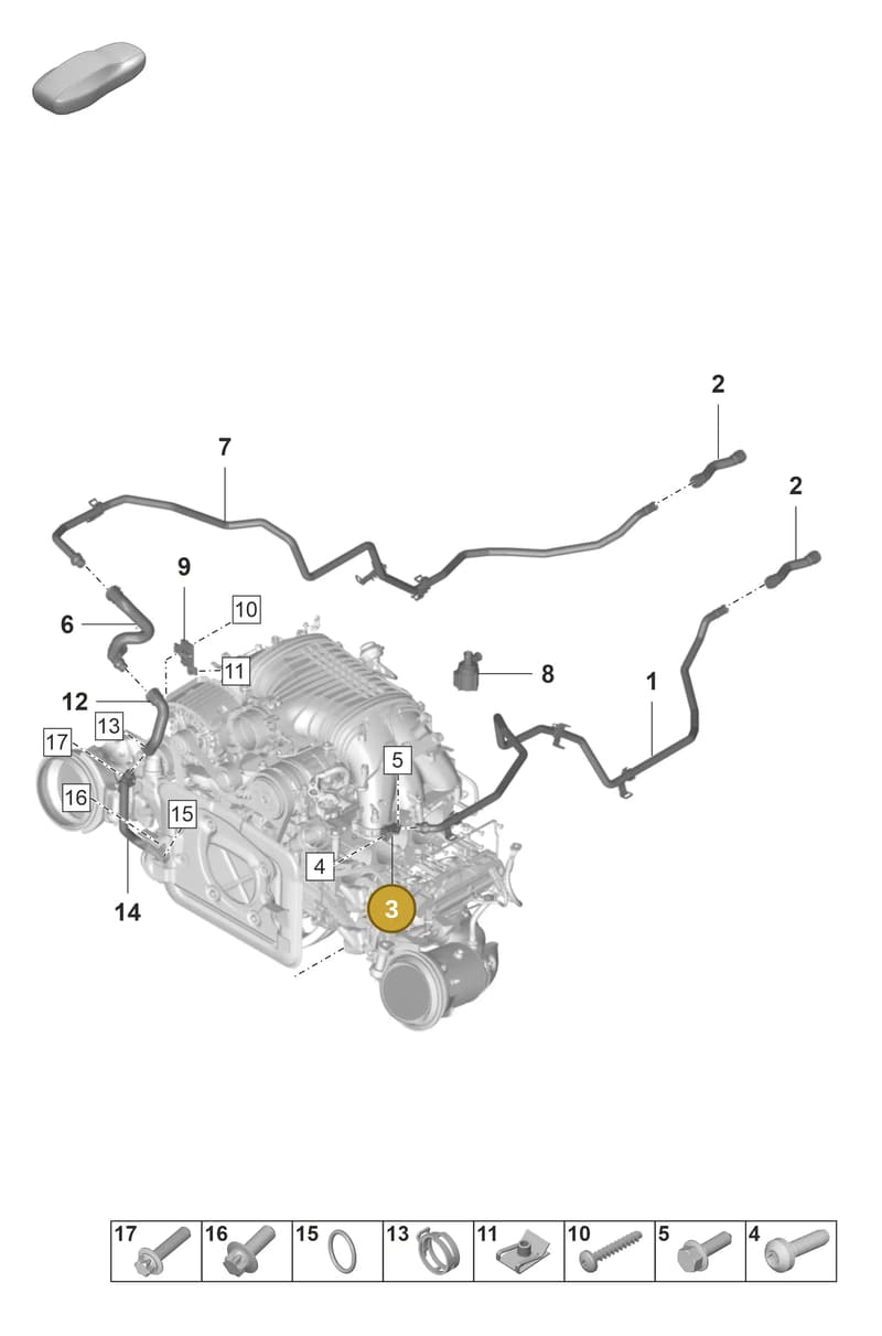 992121239 — Porsche 911 (2021-2022) diagram p59105500, position 3