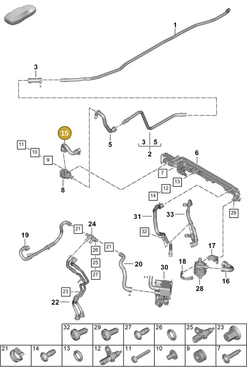 992121379C — Porsche 911 (2024-2025) diagram p63105550, position 15