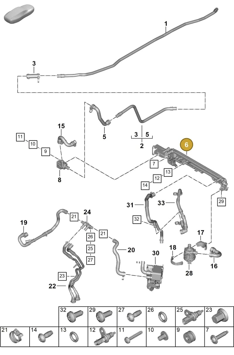 992121442 — Porsche 911 (2024-2025) diagram p63105550, position 6