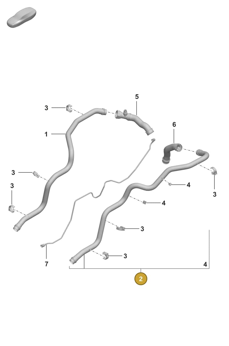992121567 — Porsche 911 (2020-2022) diagram p53105400, position 2