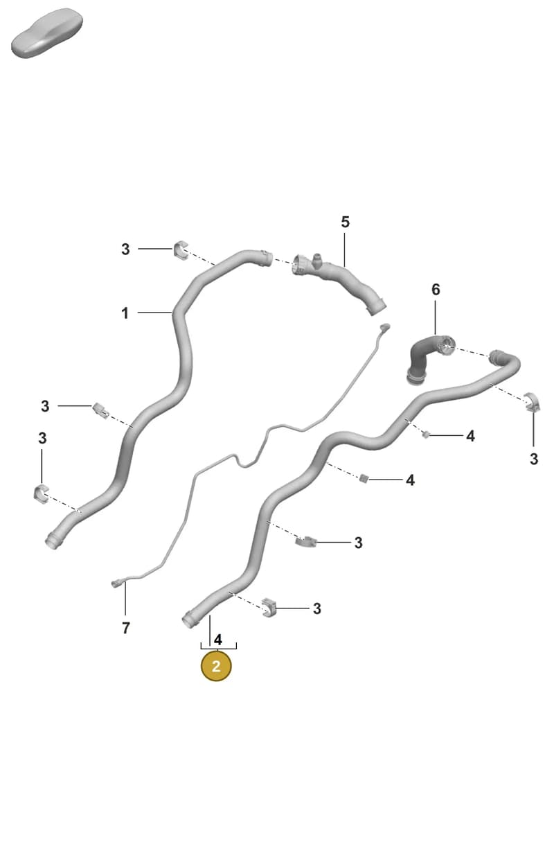 992121567A — Porsche 911 (2024-2025) diagram p63105400, position 2