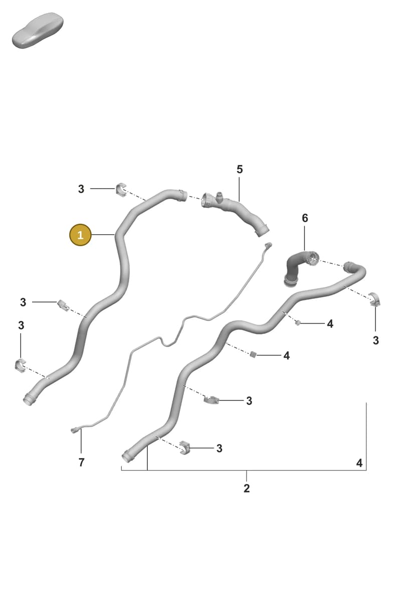992121568 — Porsche 911 (2020-2022) diagram p53105400, position 1