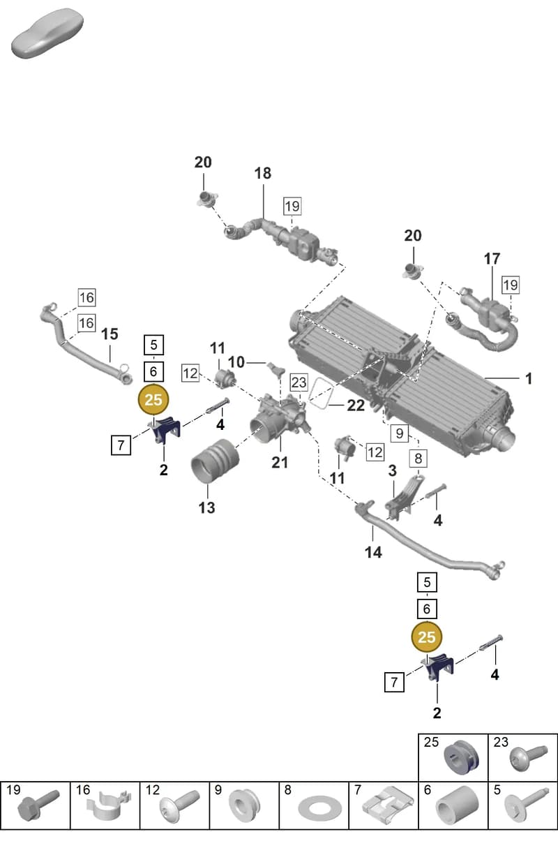 992145633 — Porsche 911 (2018-2024) diagram p53107200, position 25
