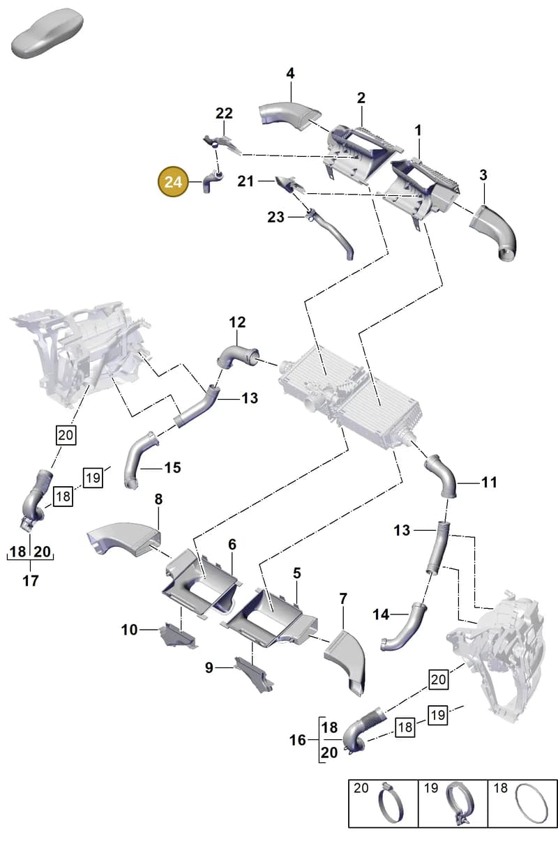 992145742A — Porsche 911 (2020-2022) diagram p57107250, position 24