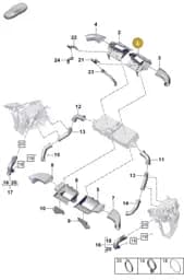 992145817B Porsche Air Guide for Charge Air Cooler