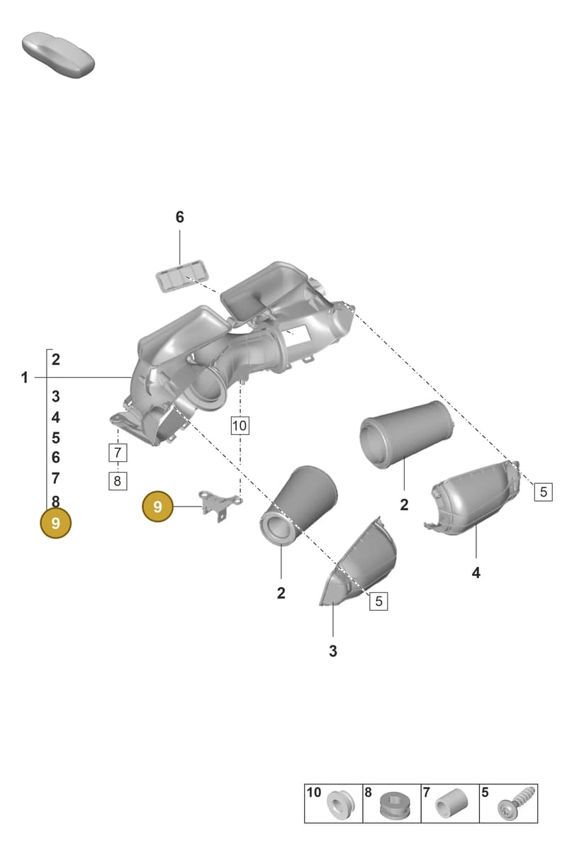 992145842A — Porsche 911 (2021-2022) diagram p59106020, position 9