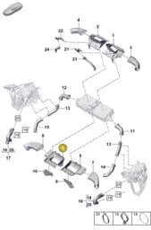992145928D Porsche Air Guide for Charge Air Cooler