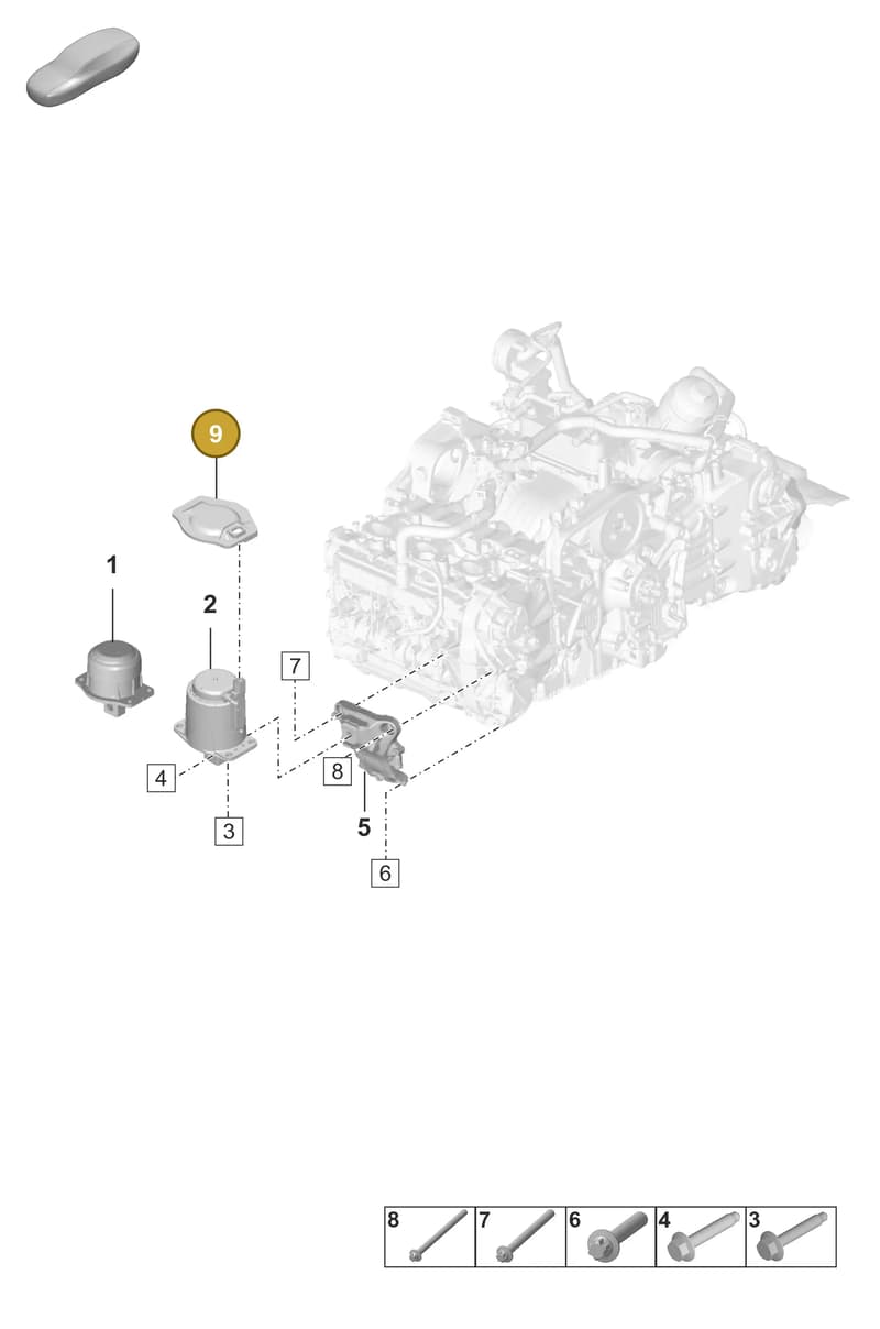 992199534A — Porsche 911 (2018-2024) diagram p53109000, position 9