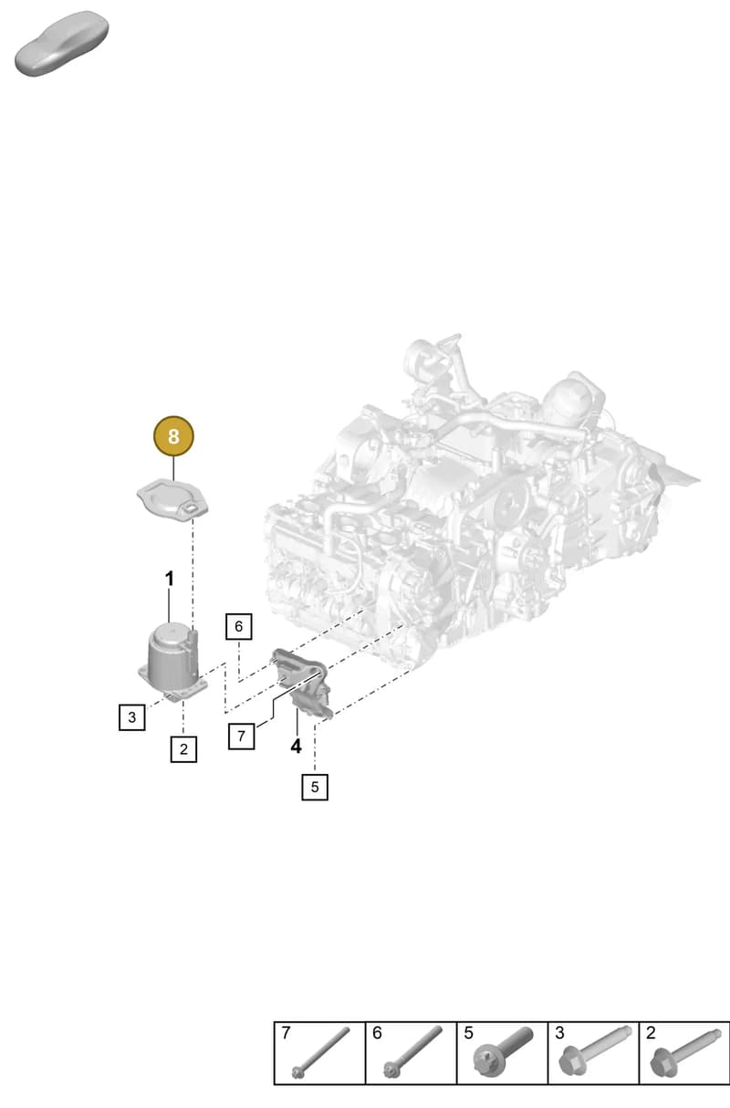 992199534A — Porsche 911 (2020-2022) diagram p57109000, position 8