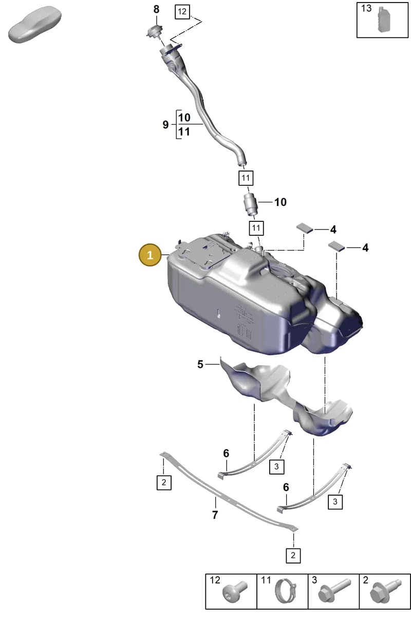992201075AC — Porsche 911 (2024-2025) diagram p63201000, position 1