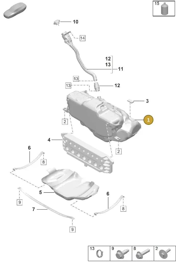 992201076F — Porsche 911 (2018-2024) diagram p53201000, position 1