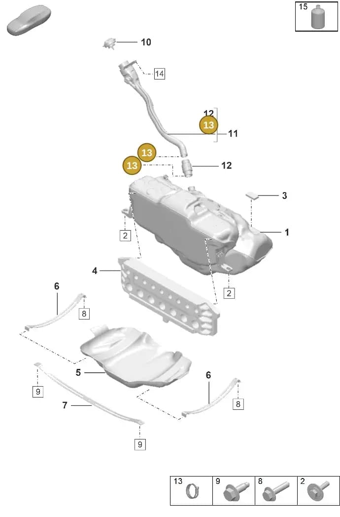 992201139 — Porsche 911 (2021-2022) diagram p53201000, position 13