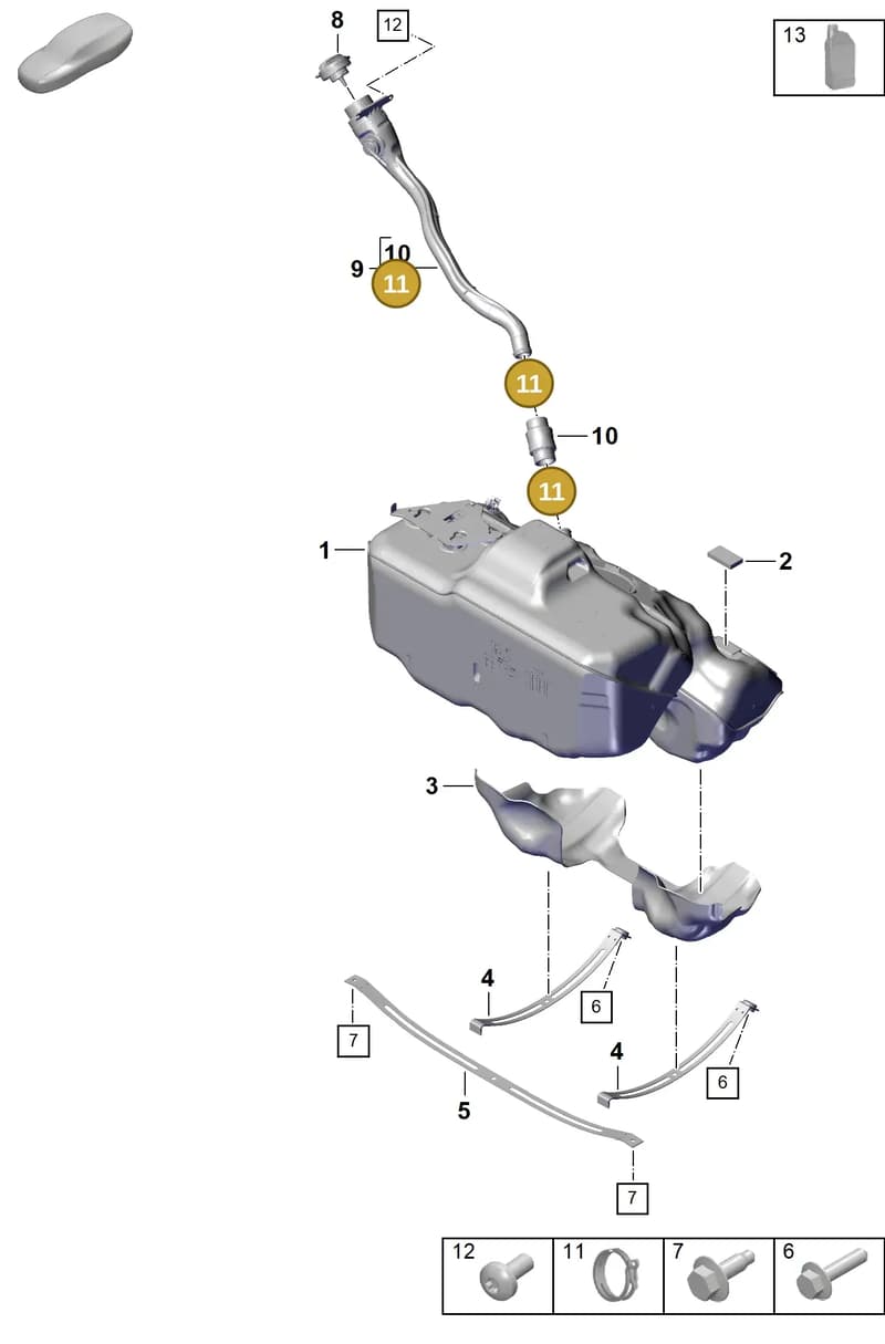 992201139 — Porsche 911 (2020-2022) diagram p57201000, position 11