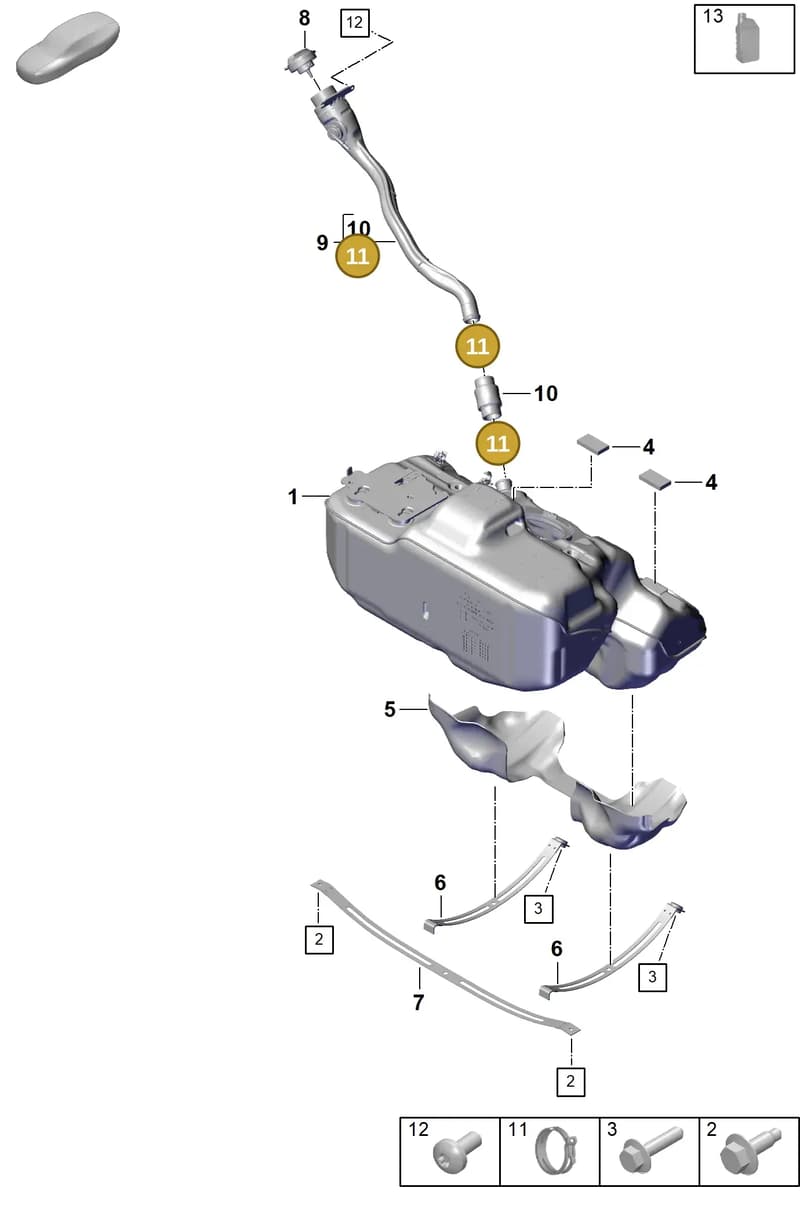 992201139 — Porsche 911 (2024-2025) diagram p63201000, position 11