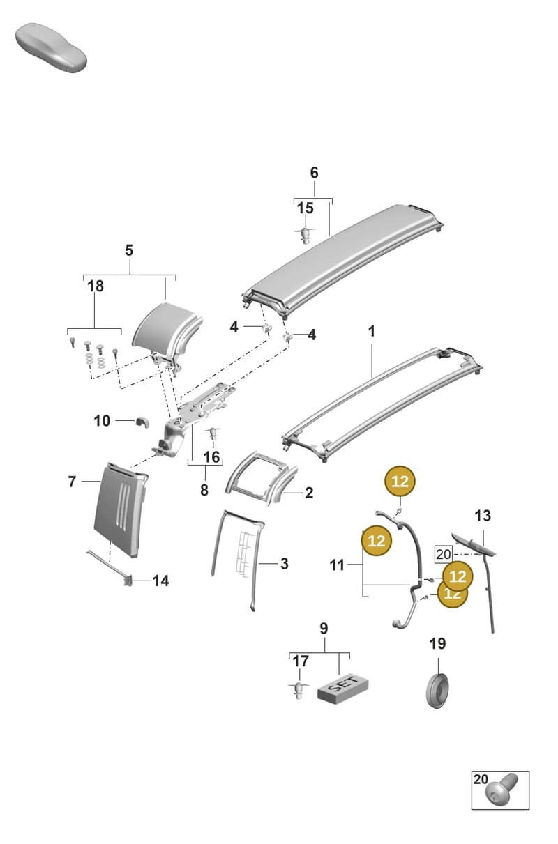 992201171H — Porsche 911 (2024-2025) diagram p53811410, position 12