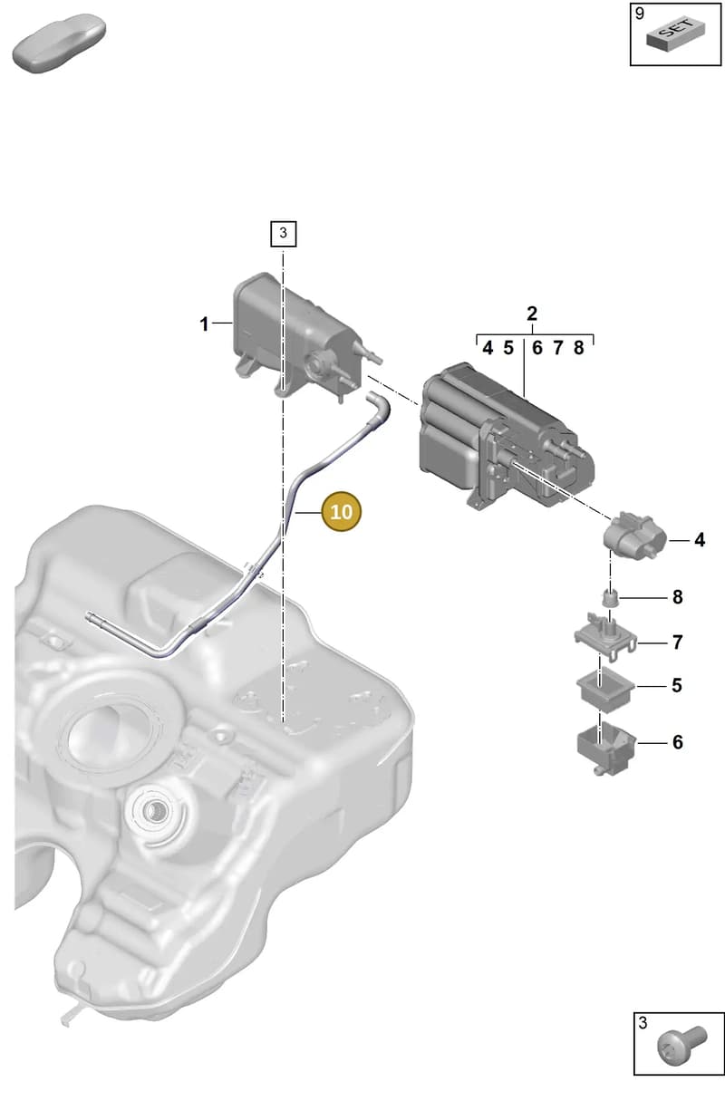 992201390E — Porsche 911 (2024-2025) diagram p63201250, position 10