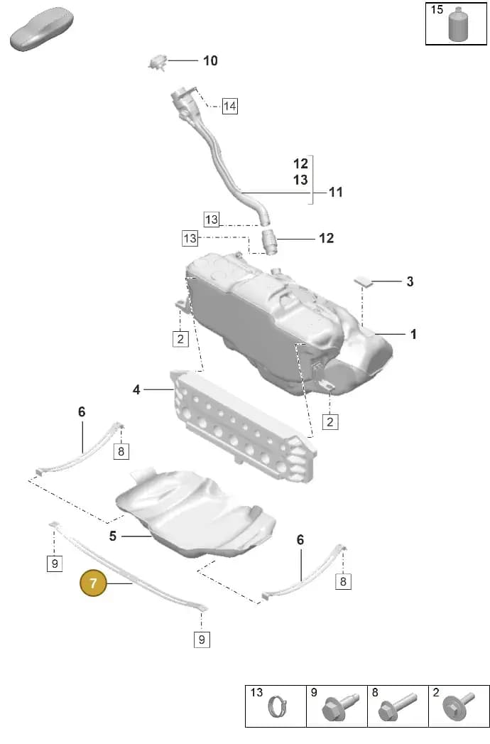 992201391A — Porsche 911 (2021-2022) diagram p53201000, position 7