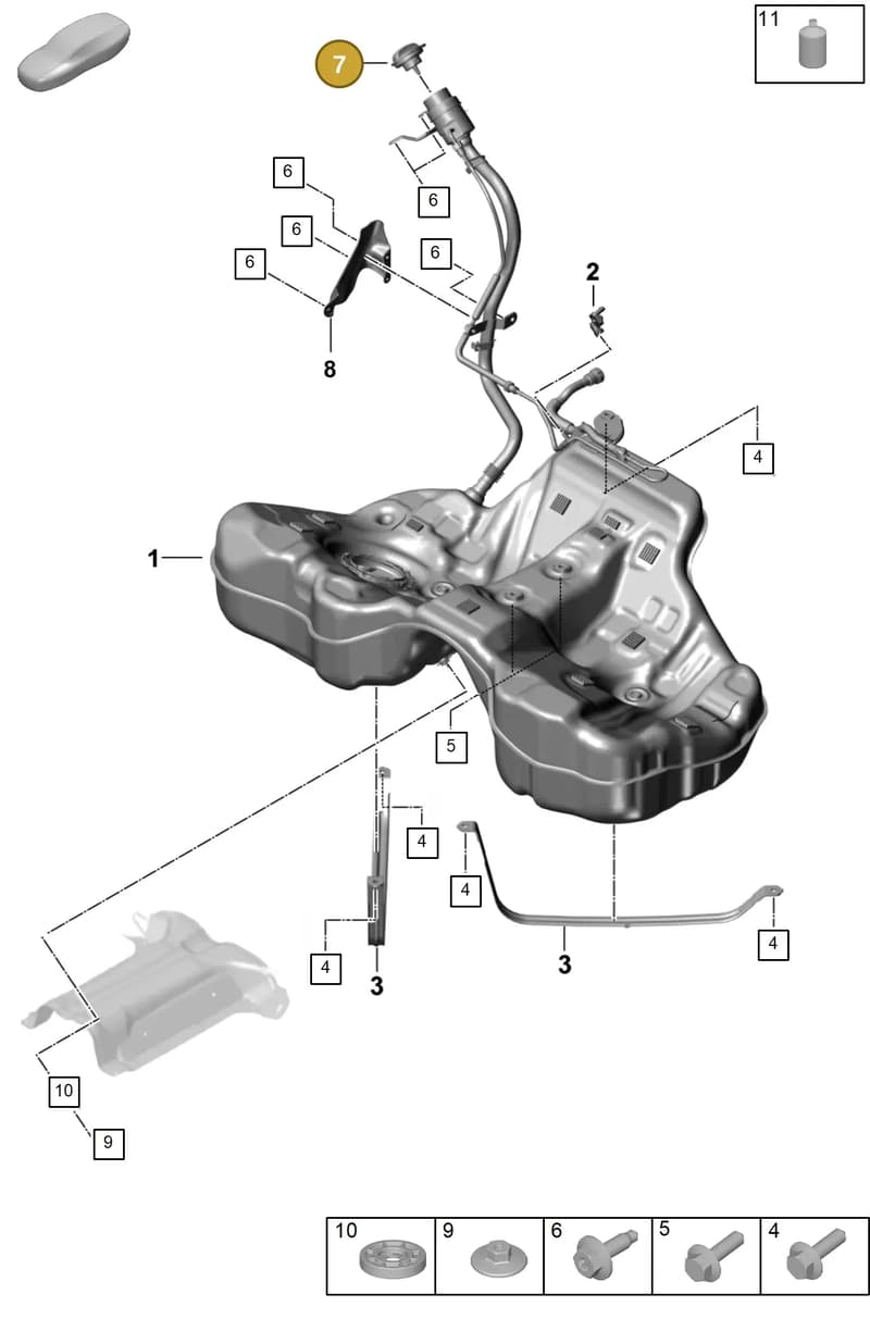 992201550H — Porsche Panamera (2023-2025) diagram p62201000, position 7