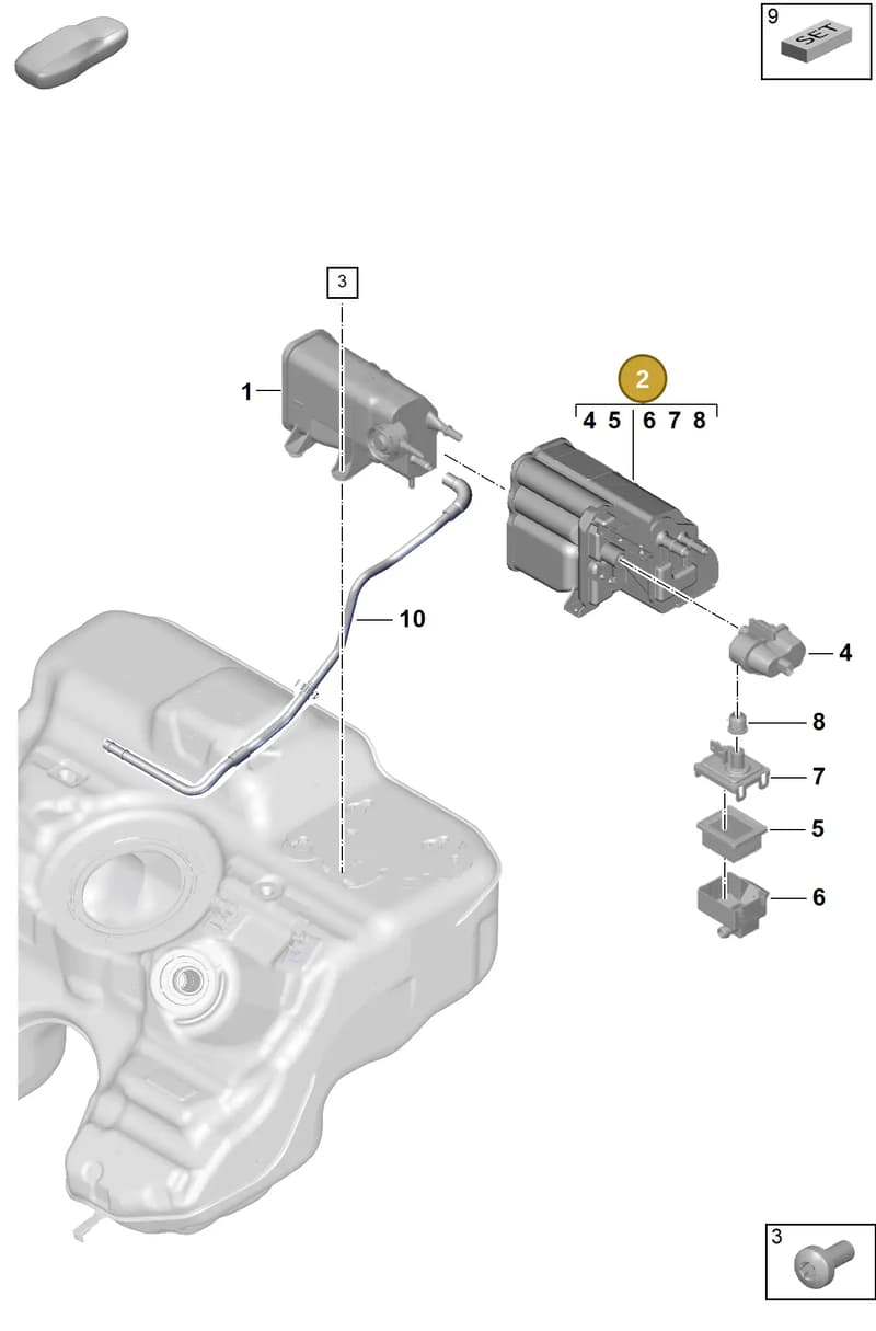 992201801AB — Porsche 911 (2024-2025) diagram p63201250, position 2