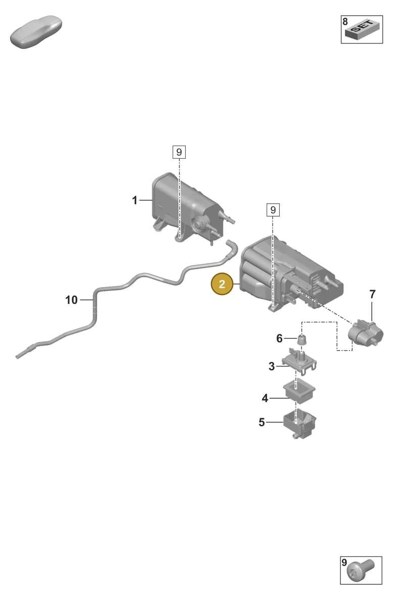 992201801AE — Porsche 911 (2021-2022) diagram p53201200, position 2