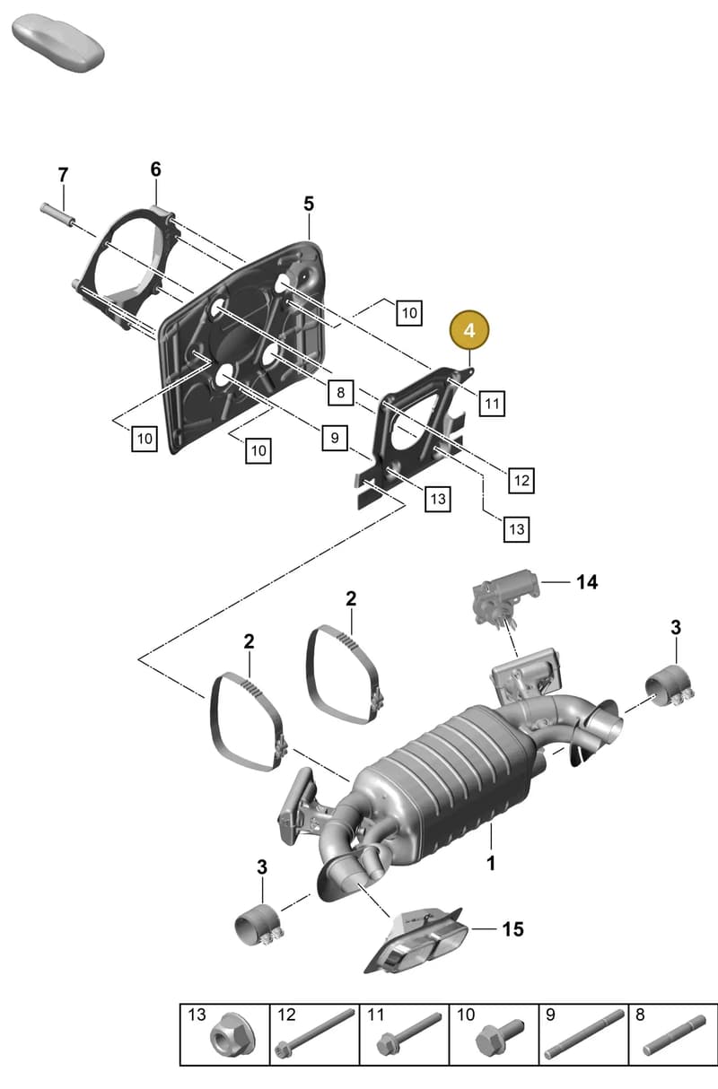 992251225C — Porsche 911 (2020-2022) diagram p57202300, position 4