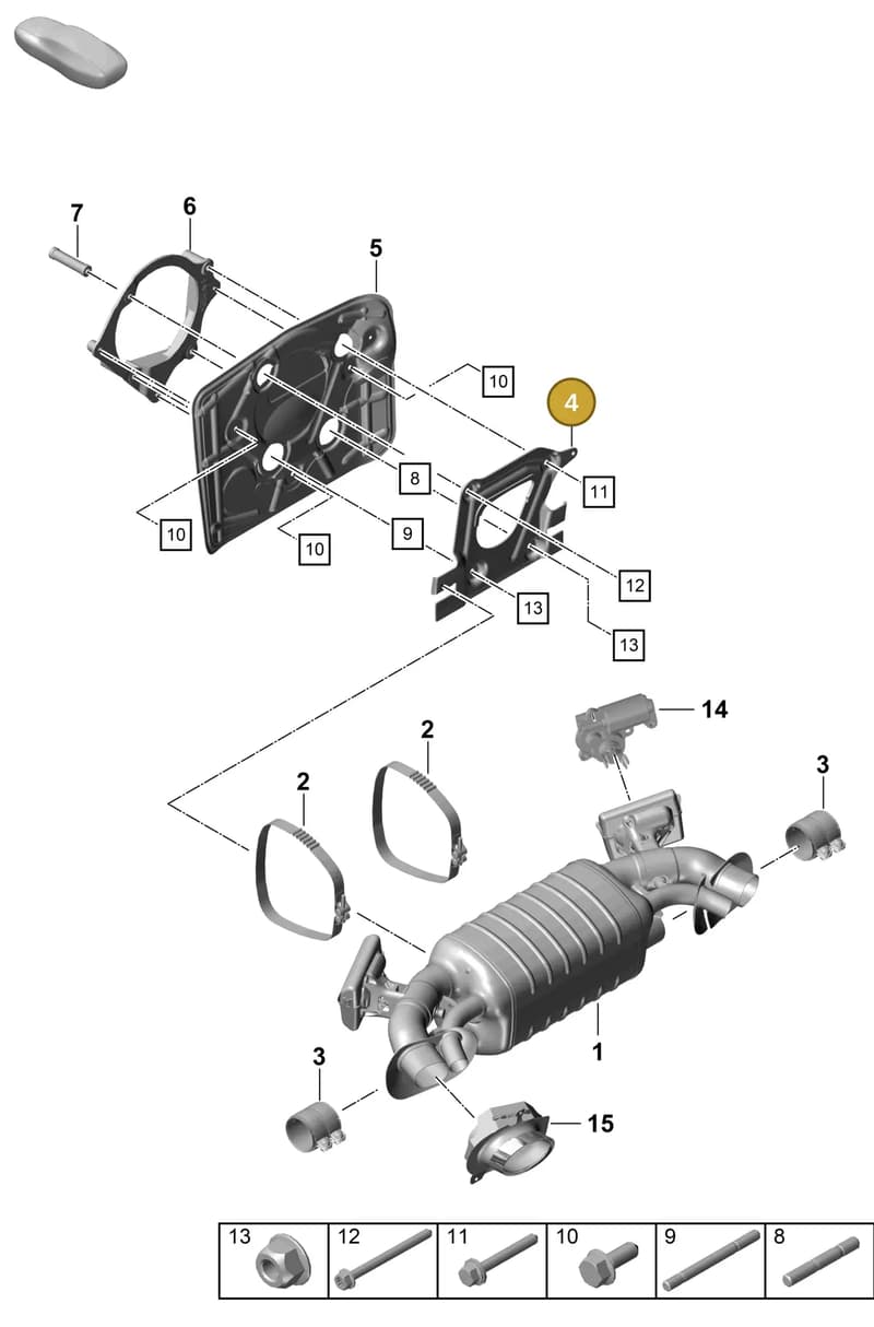 992251225C — Porsche 911 (2020-2022) diagram p57202350, position 4
