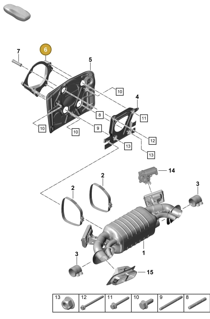 992251377A — Porsche 911 (2020-2022) diagram p57202300, position 6