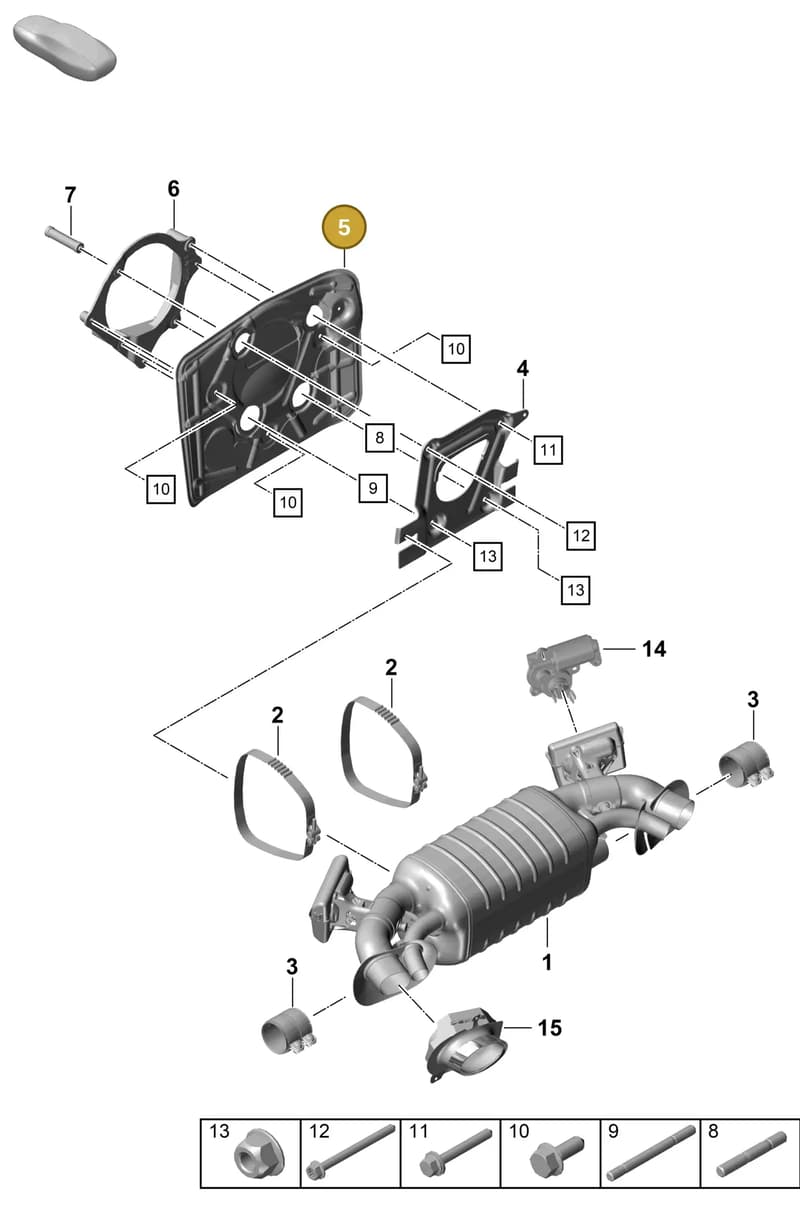 992251414A — Porsche 911 (2020-2022) diagram p57202350, position 5