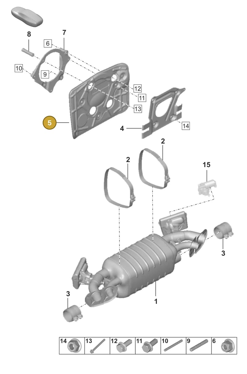 992251414A — Porsche 911 (2024-2025) diagram p53202300, position 5