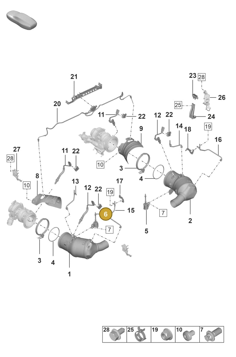 992251519A — Porsche 911 (2024-2025) diagram p53202200, position 6