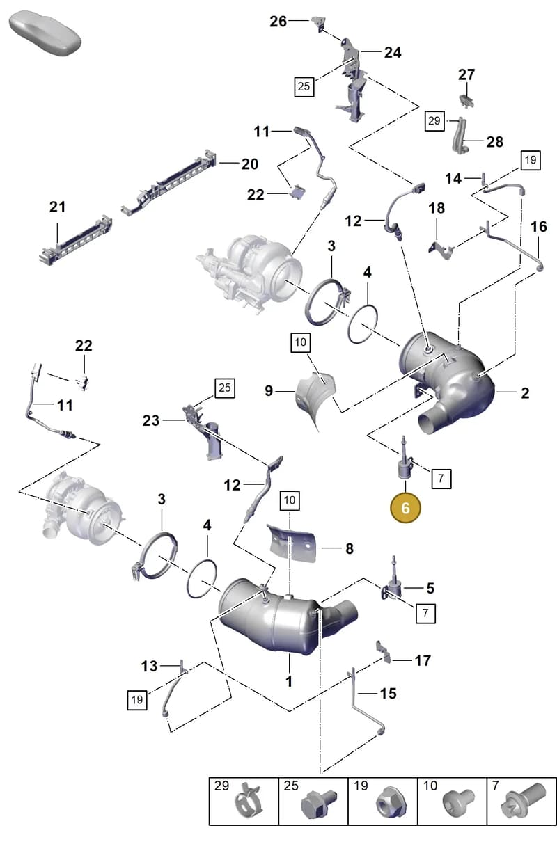 992251520A — Porsche 911 (2020-2022) diagram p57202200, position 6
