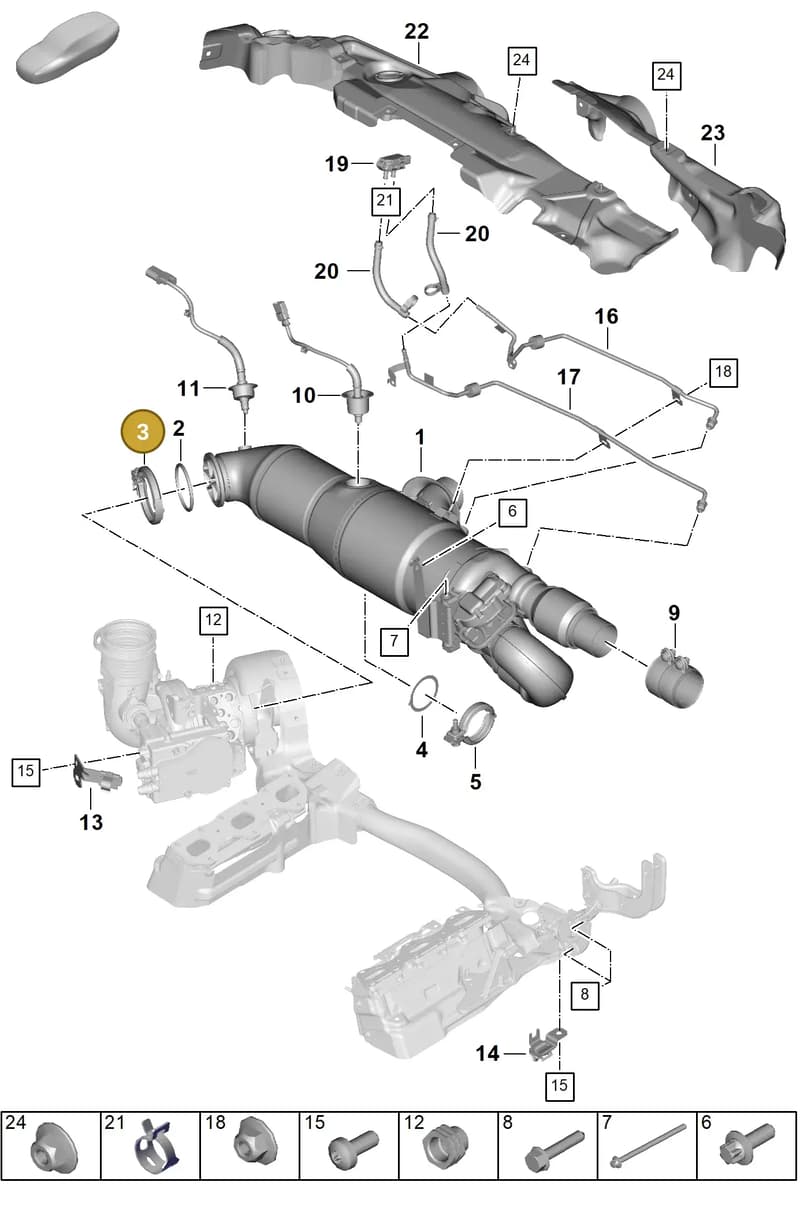 992251616 — Porsche 911 (2024-2025) diagram p63202210, position 3