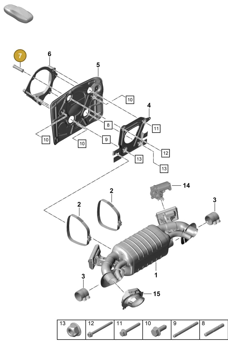 992253185 — Porsche 911 (2020-2022) diagram p57202350, position 7