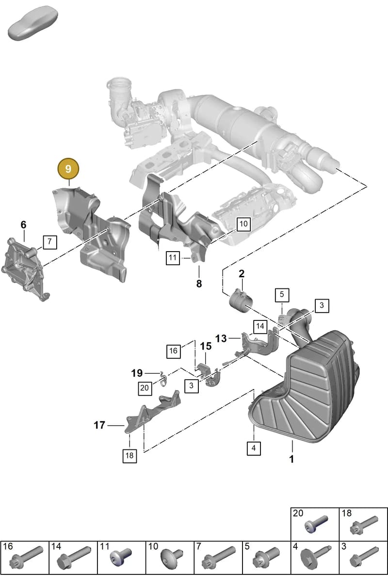992253595J — Porsche 911 (2024-2025) diagram p63202310, position 9