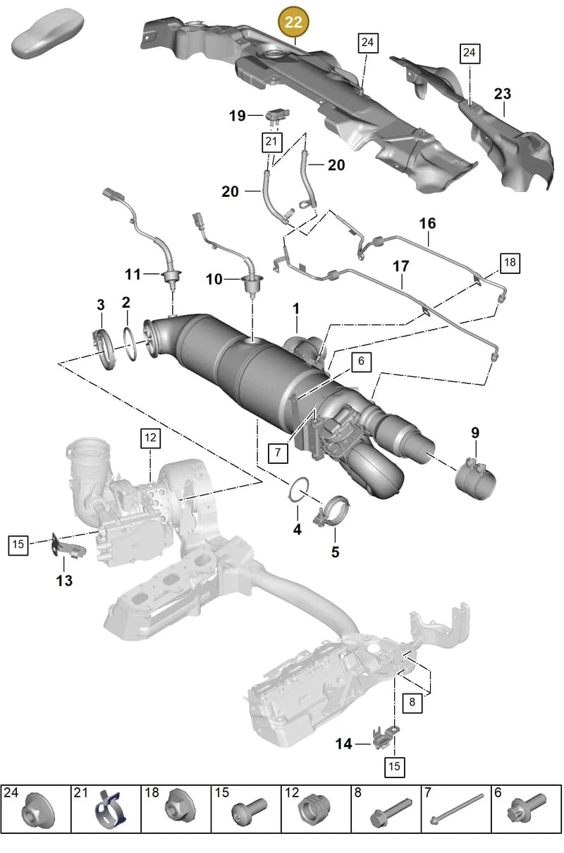 992253596B — Porsche 911 (2024-2025) diagram p63202210, position 22