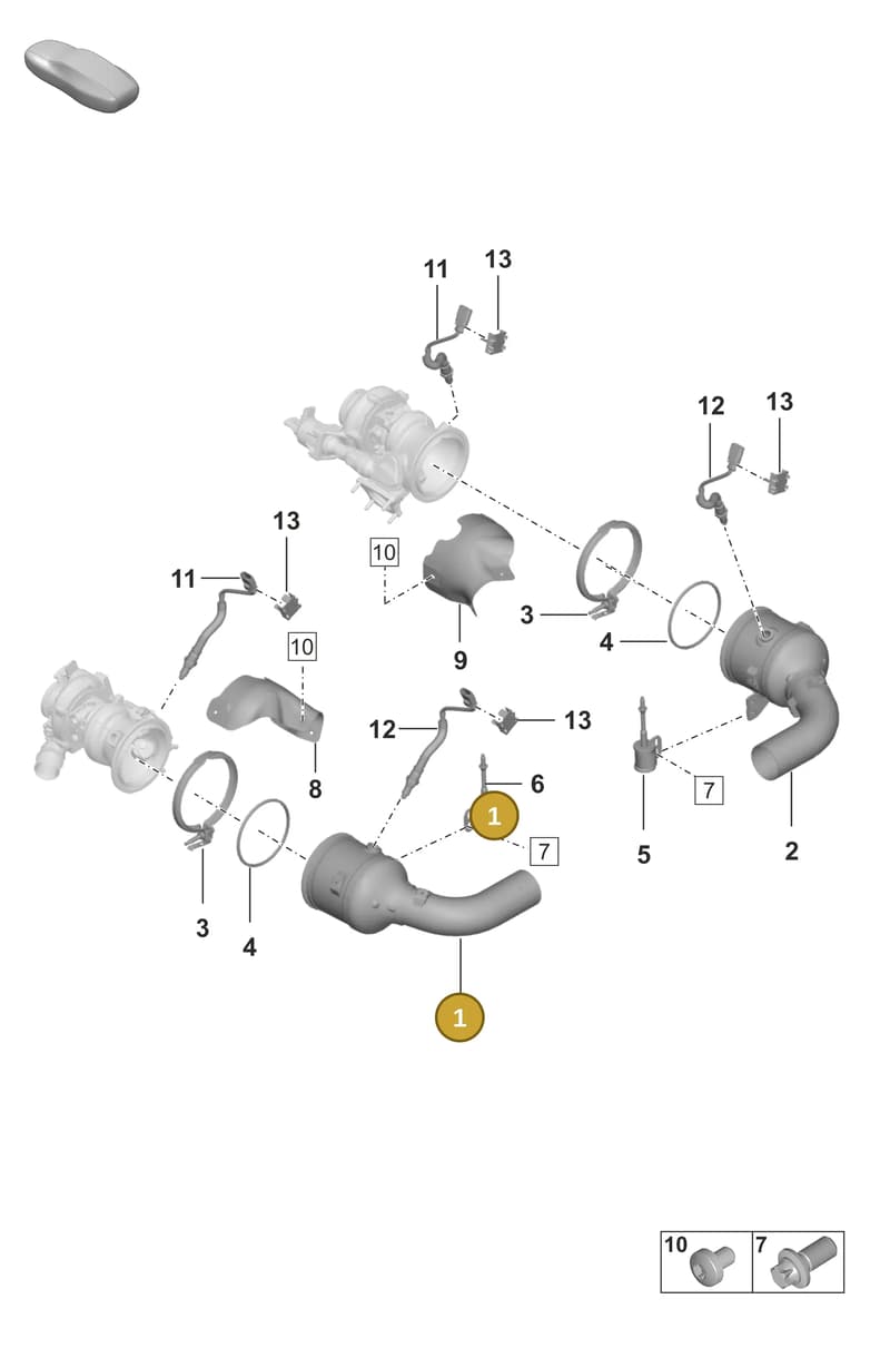 992254400F — Porsche 911 (2018-2024) diagram p53202250, position 1