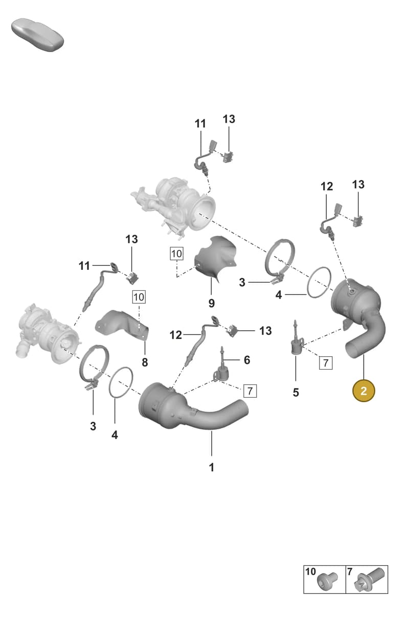 992254450F — Porsche 911 (2018-2024) diagram p53202250, position 2