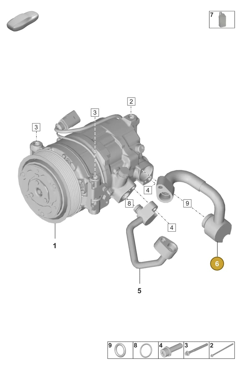 992260336A — Porsche 911 (2024-2025) diagram p53814200, position 6