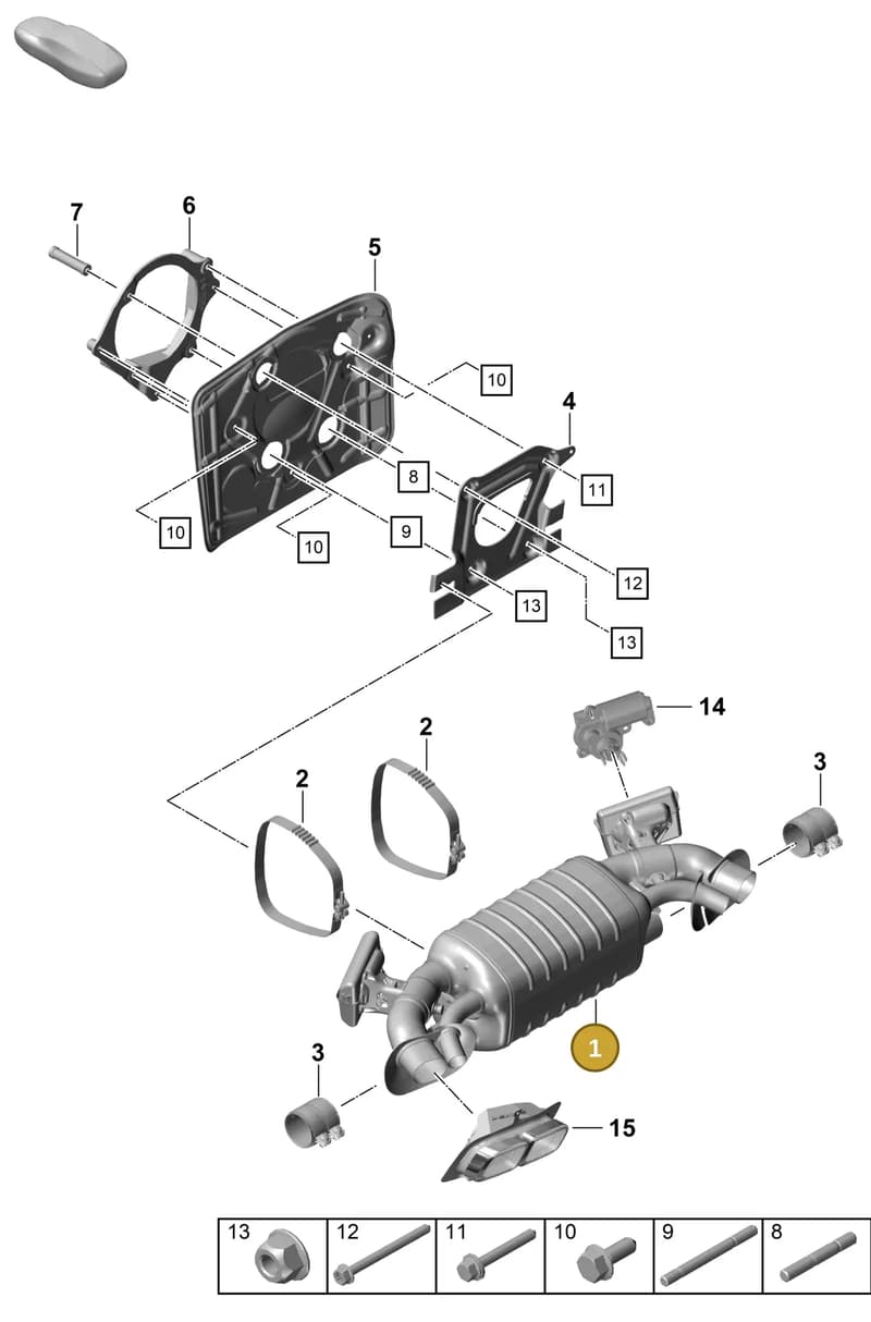 992298019B — Porsche 911 (2020-2022) diagram p57202300, position 1